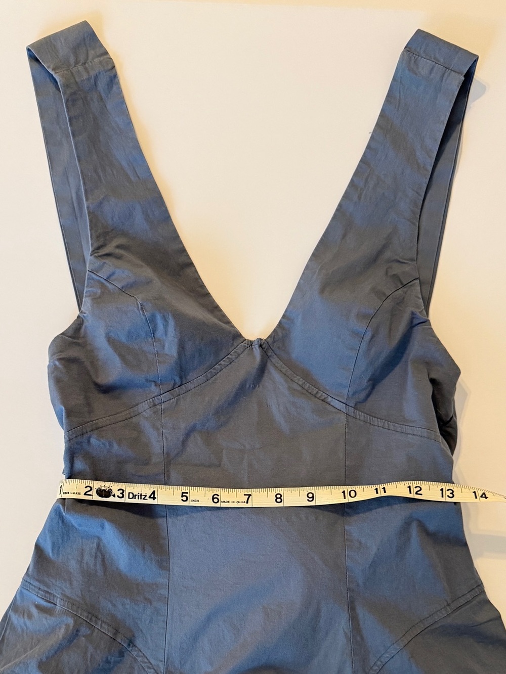 Free People Summer Boho Mini dress Open Back Crisscross adjustable Slate Blue S - Picture 13 of 15